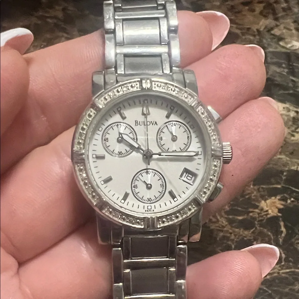 Bulova Silver Chronograph Watch - Picture 2 of 3
